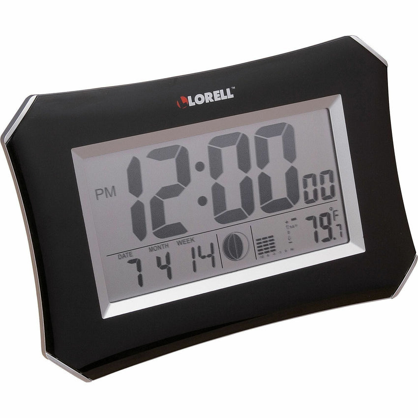 Lorell LCD Wall/Alarm Clock with Temperature Display and Snooze Alarm (LLR - LLR60998) - SchoolOutlet