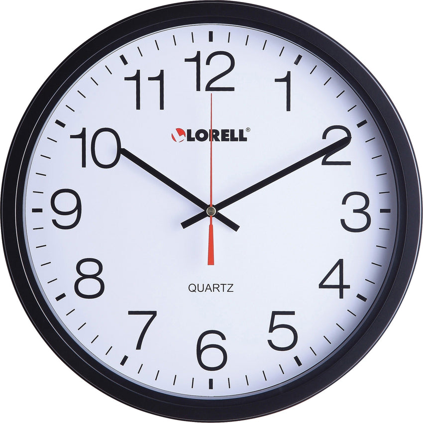 Lorell 12 - 1/2" Slimline Wall Clock with Silent Sweep Quartz Movement (LLR - LLR61008) - SchoolOutlet