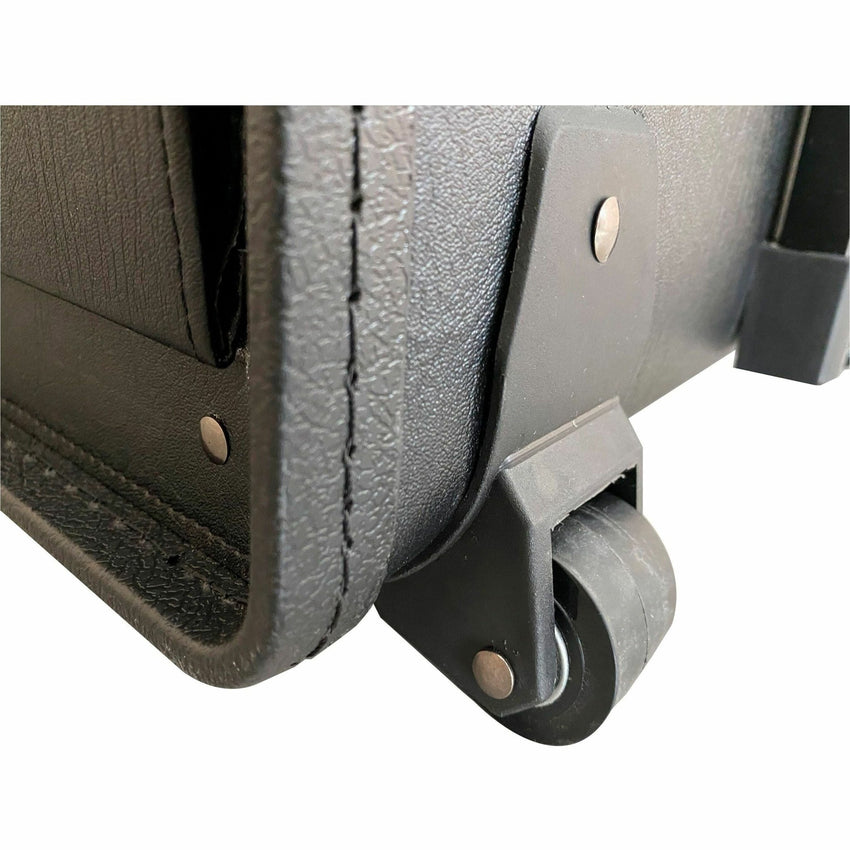 Lorell Rolling Travel Luggage Case Telescopic Handle Wheels Vinyl Storage for Books and Files (LLR - LLR61613) - SchoolOutlet