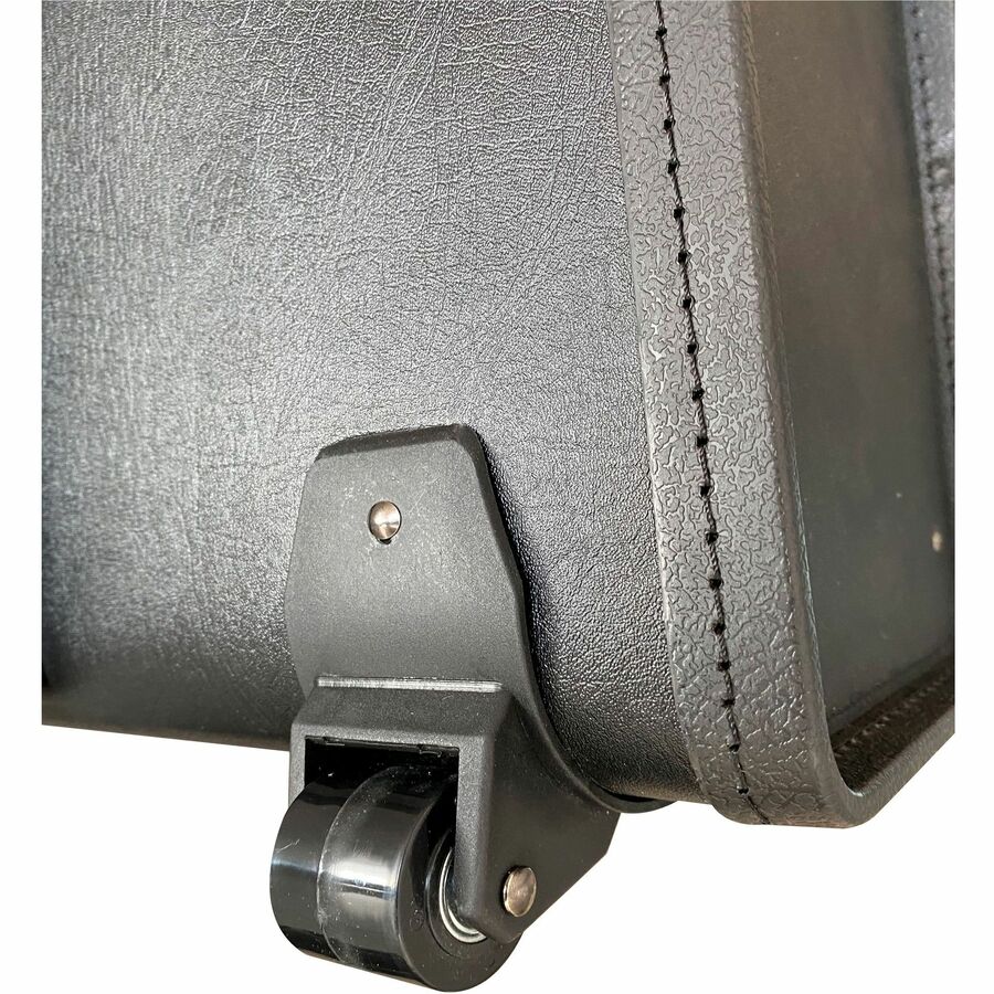 Lorell Rolling Travel Luggage Case Telescopic Handle Wheels Vinyl Storage for Books and Files (LLR - LLR61613) - SchoolOutlet