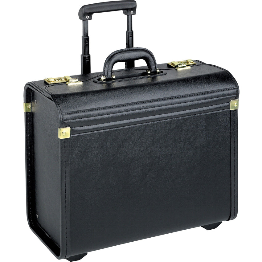 Lorell Rolling Travel Luggage Case Telescopic Handle Wheels Vinyl Storage for Books and Files (LLR - LLR61613) - SchoolOutlet