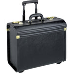 Lorell Rolling Travel Luggage Case Telescopic Handle Wheels Vinyl Storage for Books and Files (LLR - LLR61613) - SchoolOutlet