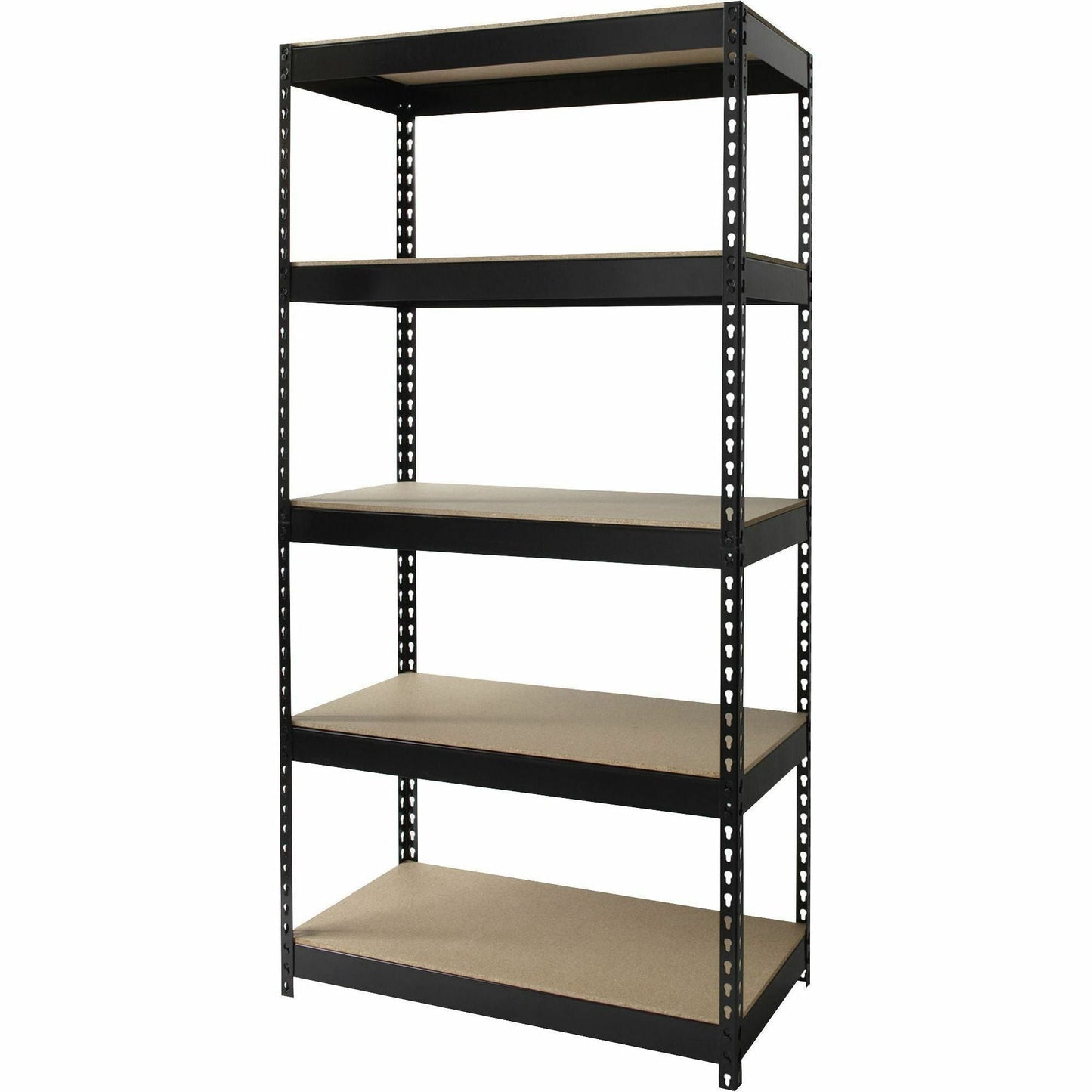 Lorell Fortress Riveted Shelving 5 Shelf Heavy Duty 3800 lb Capacity Boltless Steel Storage Rack (LLR - LLR61621) - SchoolOutlet