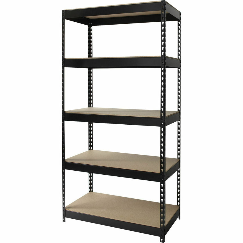 Lorell Fortress Riveted Shelving 5 Shelf Heavy Duty 3800 lb Capacity Boltless Steel Storage Rack (LLR - LLR61621) - SchoolOutlet