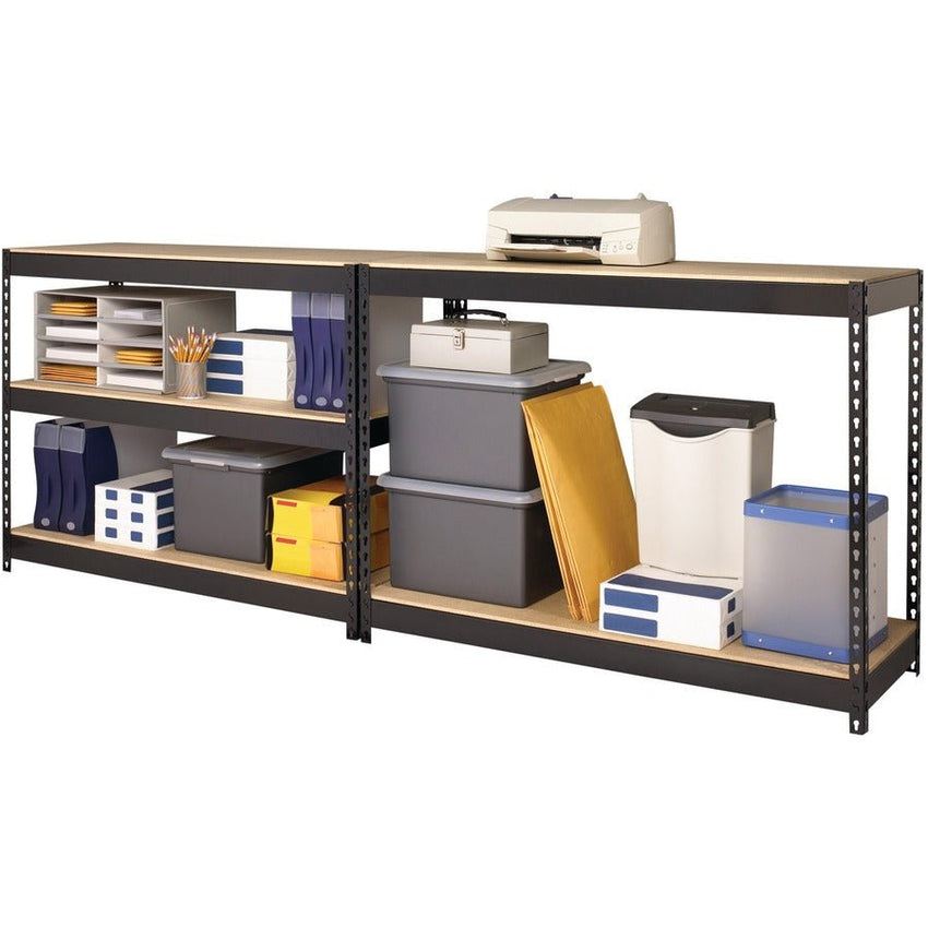 Lorell Fortress Riveted Shelving 5 Shelf Heavy Duty 3800 lb Capacity Boltless Steel Storage Rack (LLR - LLR61622) - SchoolOutlet