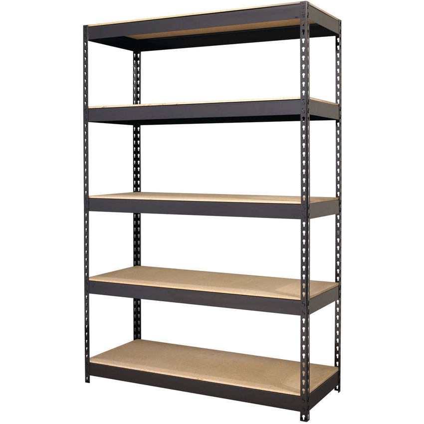 Lorell Fortress Riveted Shelving 5 Shelf Heavy Duty 3800 lb Capacity Boltless Steel Storage Rack (LLR - LLR61622) - SchoolOutlet