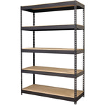 Lorell Fortress Riveted Shelving 5 Shelf Heavy Duty 3800 lb Capacity Boltless Steel Storage Rack (LLR - LLR61622) - SchoolOutlet