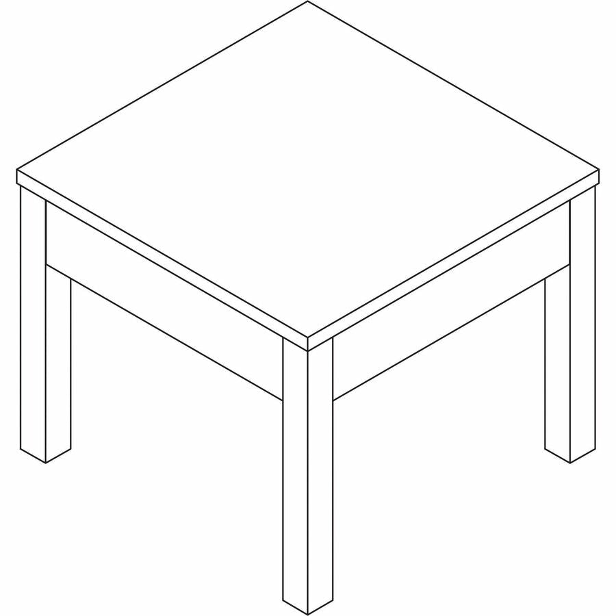 Lorell Occasional Corner Table 23.88"W x 23.88"D x 20"H Mahogany (LLR - LLR61623) - SchoolOutlet
