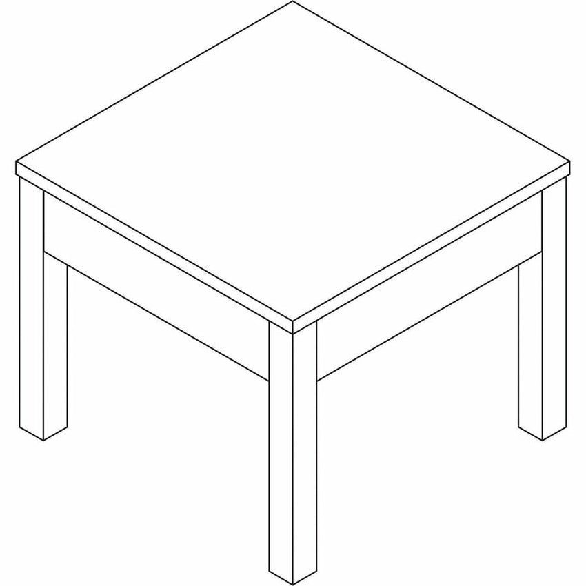 Lorell Occasional Corner Table 23.88"W x 23.88"D x 20"H Mahogany (LLR - LLR61623) - SchoolOutlet