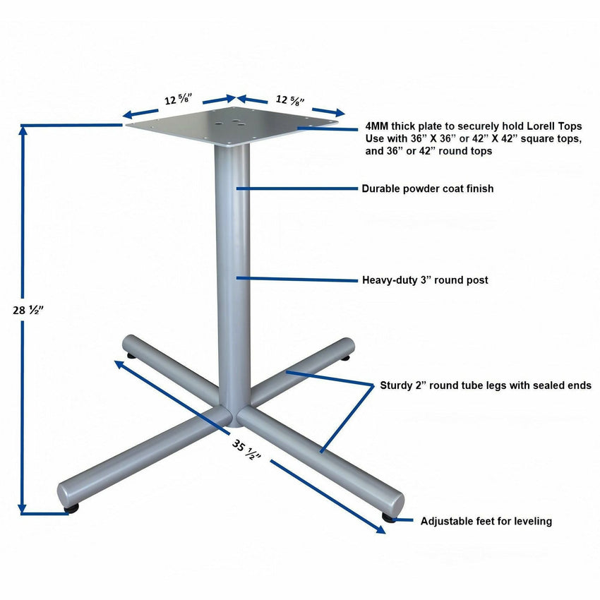 Lorell Hospitality/Conference X - Base 35.50"W x 35.50"D x 28.50"H (LLR - LLR6164X) - SchoolOutlet