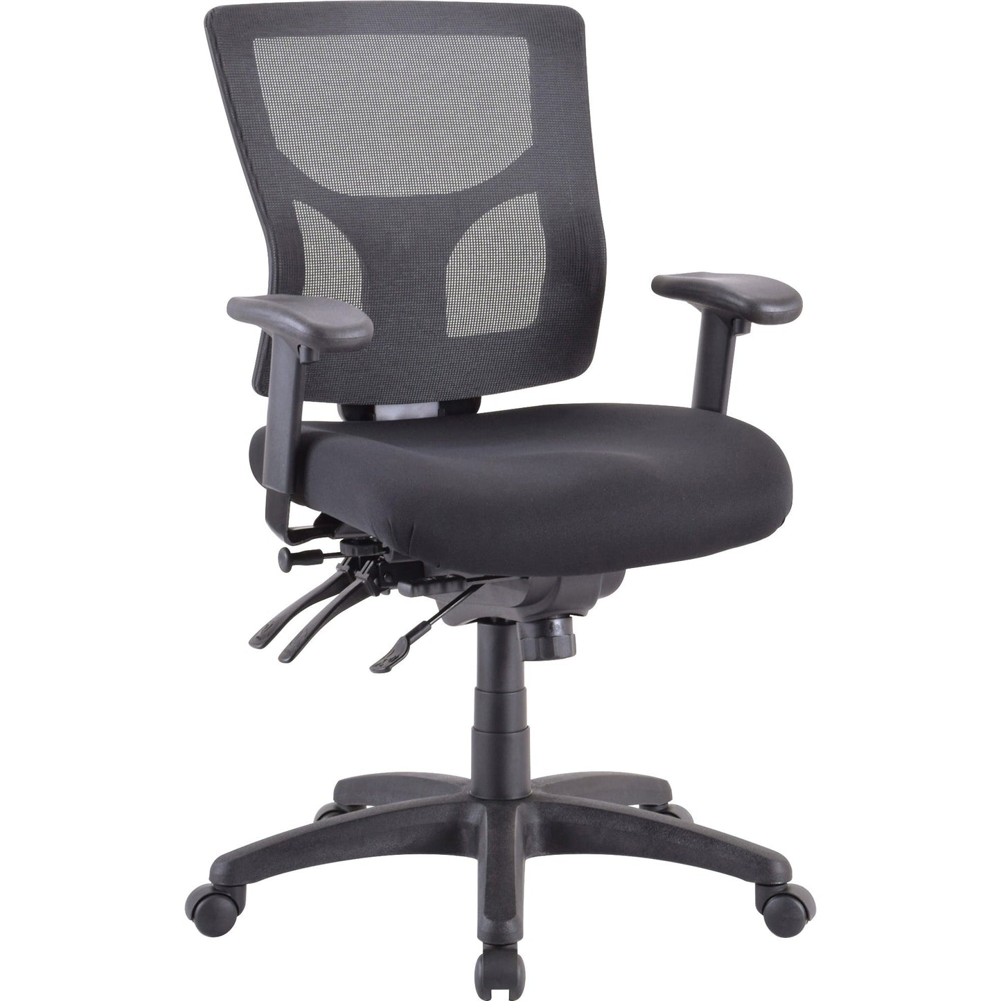Lorell Multifunctional Mesh Mid - Back Executive Chair with Adjustable Lumbar and Tilt Mechanism (LLR - LLR62001X) - SchoolOutlet
