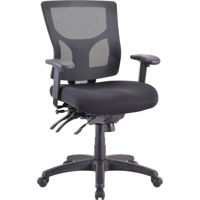 Lorell Multifunctional Mesh Mid - Back Executive Chair with Adjustable Lumbar and Tilt Mechanism (LLR - LLR62001X) - SchoolOutlet