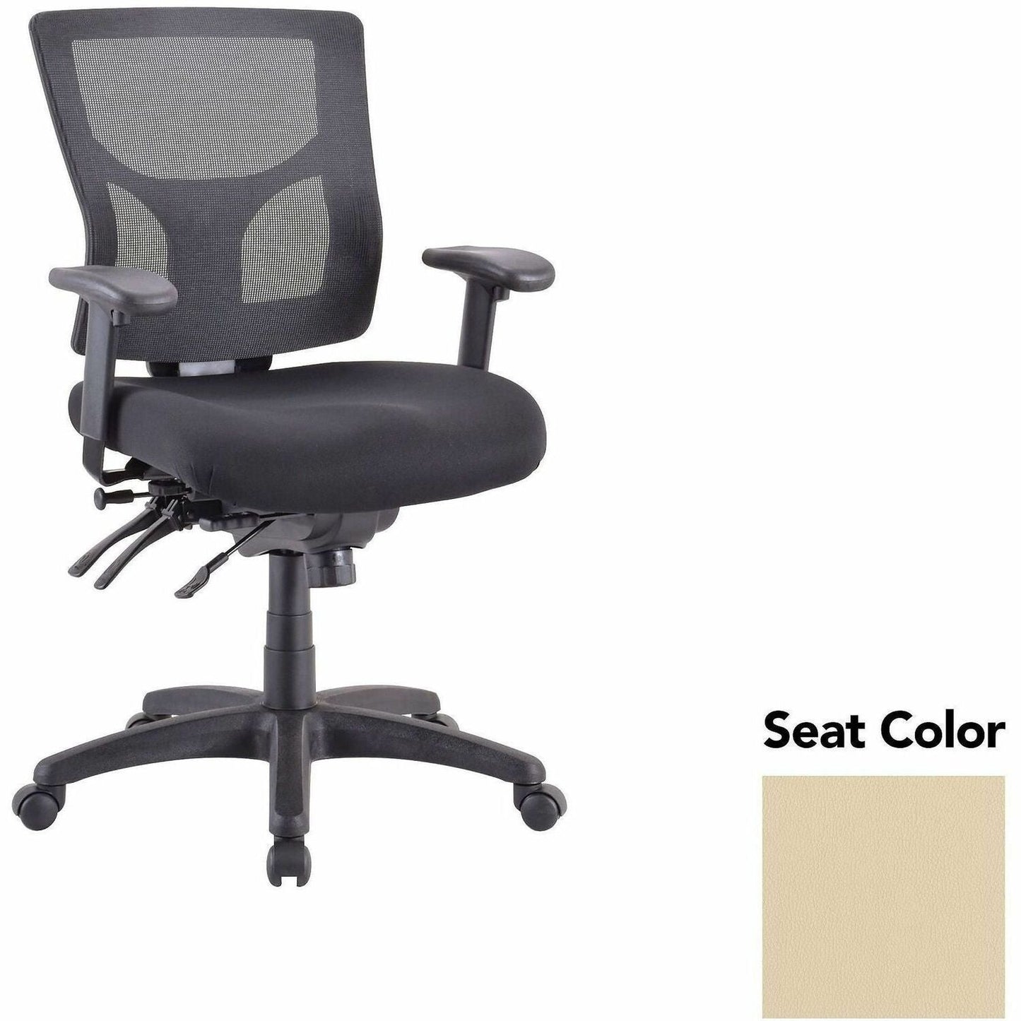 Lorell Multifunctional Mesh Mid - Back Executive Chair with Adjustable Lumbar and Tilt Mechanism (LLR - LLR62001X) - SchoolOutlet