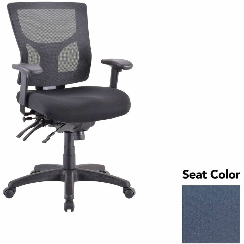 Lorell Multifunctional Mesh Mid - Back Executive Chair with Adjustable Lumbar and Tilt Mechanism (LLR - LLR62001X) - SchoolOutlet