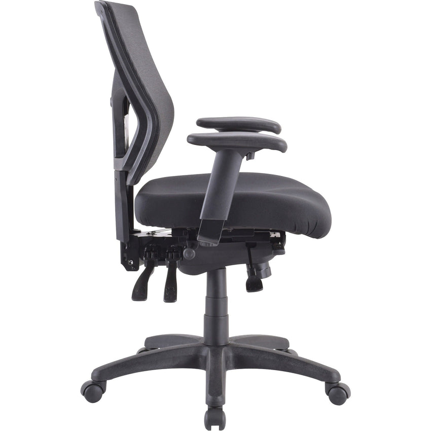 Lorell Multifunctional Mesh Mid - Back Executive Chair with Adjustable Lumbar and Tilt Mechanism (LLR - LLR62001X) - SchoolOutlet