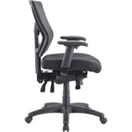 Lorell Multifunctional Mesh Mid - Back Executive Chair with Adjustable Lumbar and Tilt Mechanism (LLR - LLR62001X) - SchoolOutlet