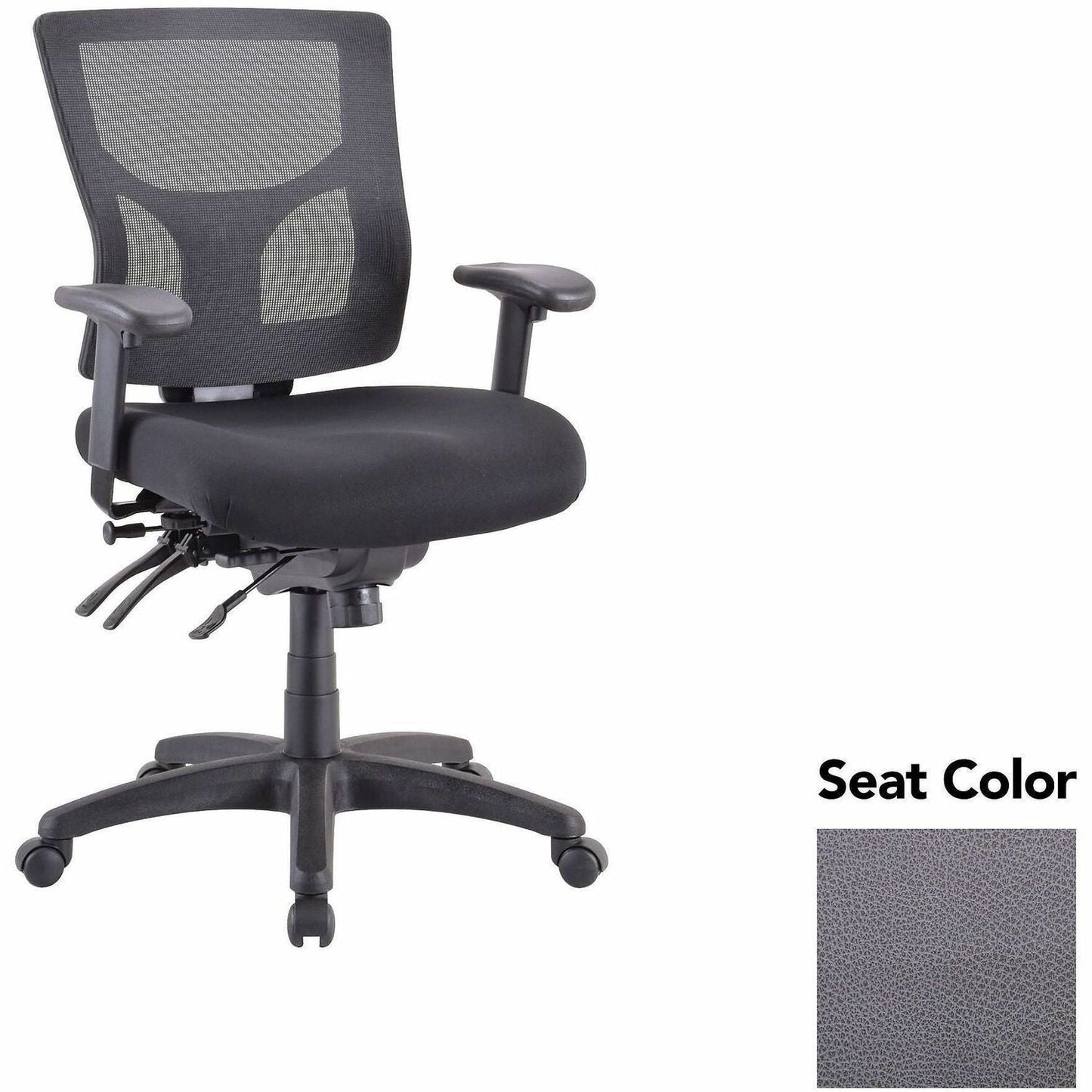 Lorell Multifunctional Mesh Mid - Back Executive Chair with Adjustable Lumbar and Tilt Mechanism (LLR - LLR62001X) - SchoolOutlet