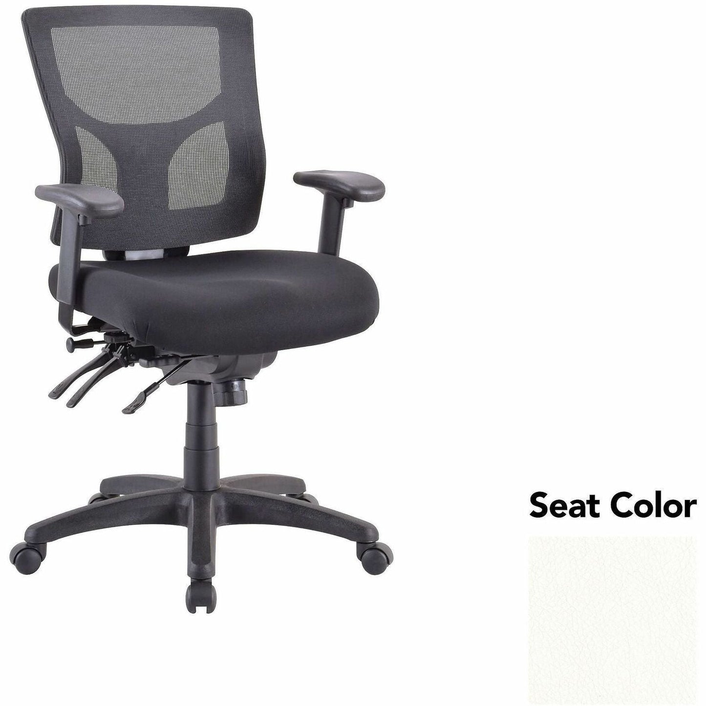 Lorell Multifunctional Mesh Mid - Back Executive Chair with Adjustable Lumbar and Tilt Mechanism (LLR - LLR62001X) - SchoolOutlet