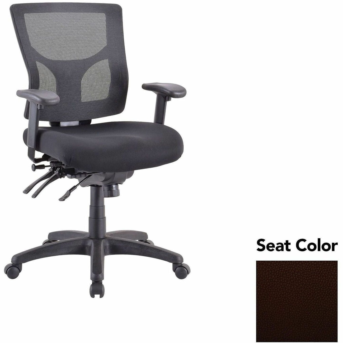 Lorell Multifunctional Mesh Mid - Back Executive Chair with Adjustable Lumbar and Tilt Mechanism (LLR - LLR62001X) - SchoolOutlet