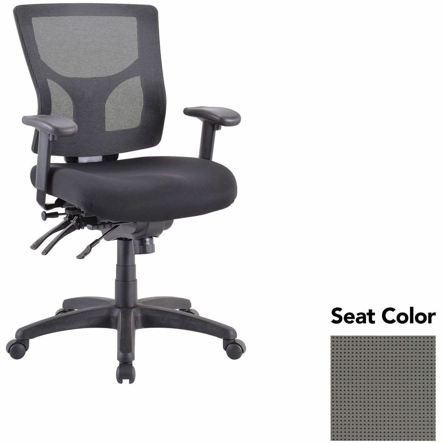 Lorell Multifunctional Mesh Mid - Back Executive Chair with Adjustable Lumbar and Tilt Mechanism (LLR - LLR62001X) - SchoolOutlet