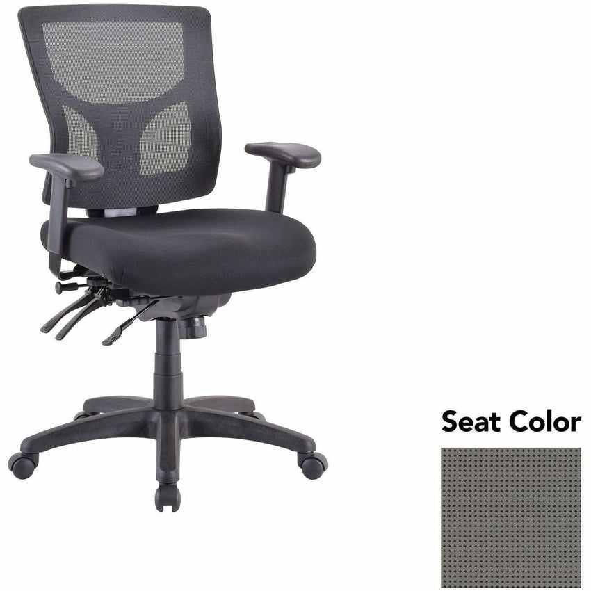 Lorell Multifunctional Mesh Mid - Back Executive Chair with Adjustable Lumbar and Tilt Mechanism (LLR - LLR62001X) - SchoolOutlet