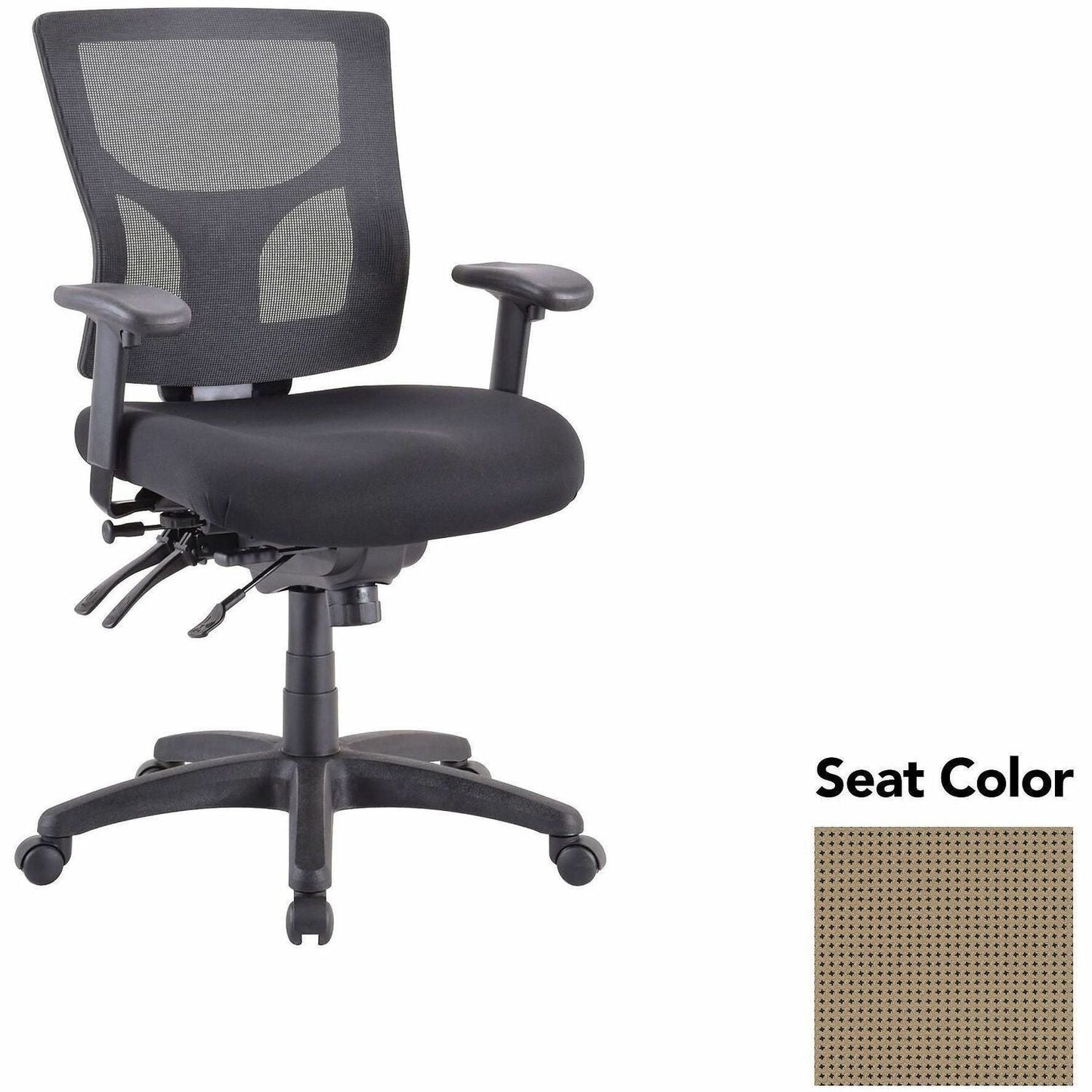Lorell Multifunctional Mesh Mid - Back Executive Chair with Adjustable Lumbar and Tilt Mechanism (LLR - LLR62001X) - SchoolOutlet