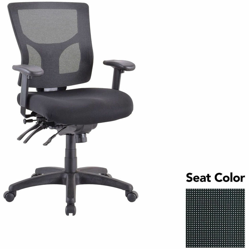 Lorell Multifunctional Mesh Mid - Back Executive Chair with Adjustable Lumbar and Tilt Mechanism (LLR - LLR62001X) - SchoolOutlet