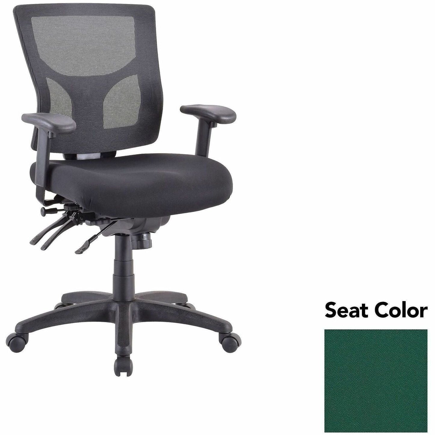 Lorell Multifunctional Mesh Mid - Back Executive Chair with Adjustable Lumbar and Tilt Mechanism (LLR - LLR62001X) - SchoolOutlet
