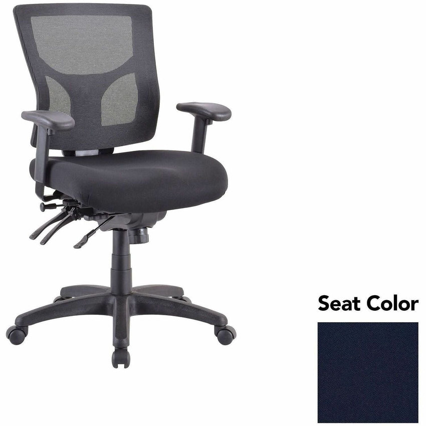 Lorell Multifunctional Mesh Mid - Back Executive Chair with Adjustable Lumbar and Tilt Mechanism (LLR - LLR62001X) - SchoolOutlet