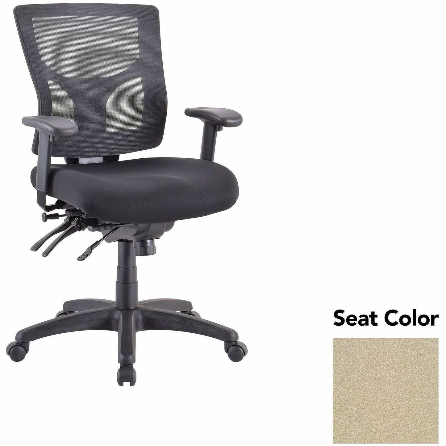Lorell Multifunctional Mesh Mid - Back Executive Chair with Adjustable Lumbar and Tilt Mechanism (LLR - LLR62001X) - SchoolOutlet