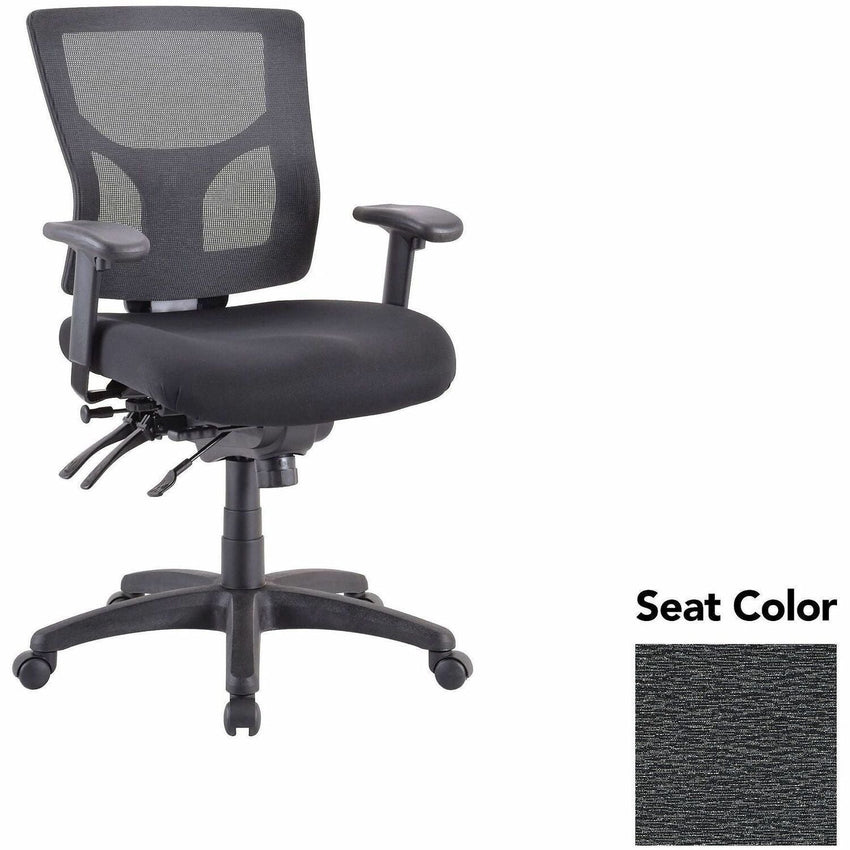 Lorell Multifunctional Mesh Mid - Back Executive Chair with Adjustable Lumbar and Tilt Mechanism (LLR - LLR62001X) - SchoolOutlet