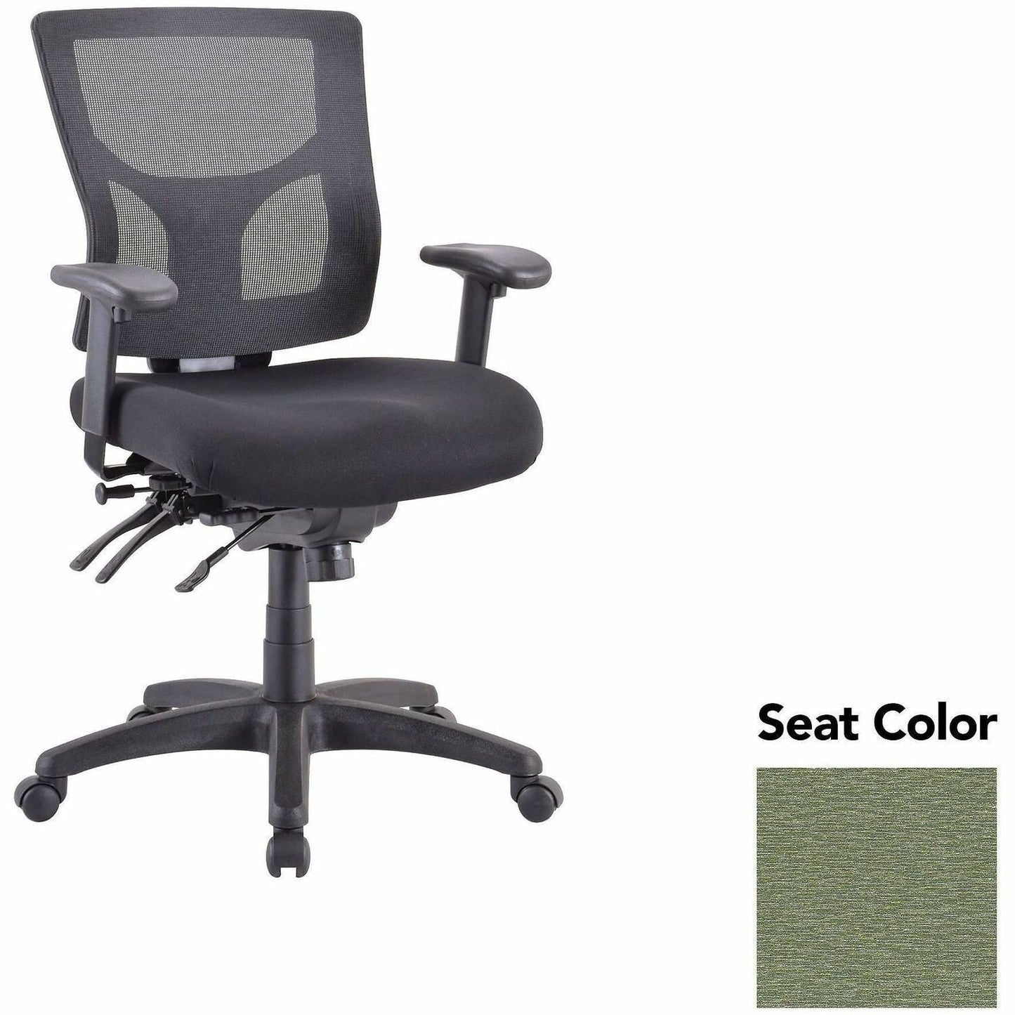 Lorell Multifunctional Mesh Mid - Back Executive Chair with Adjustable Lumbar and Tilt Mechanism (LLR - LLR62001X) - SchoolOutlet