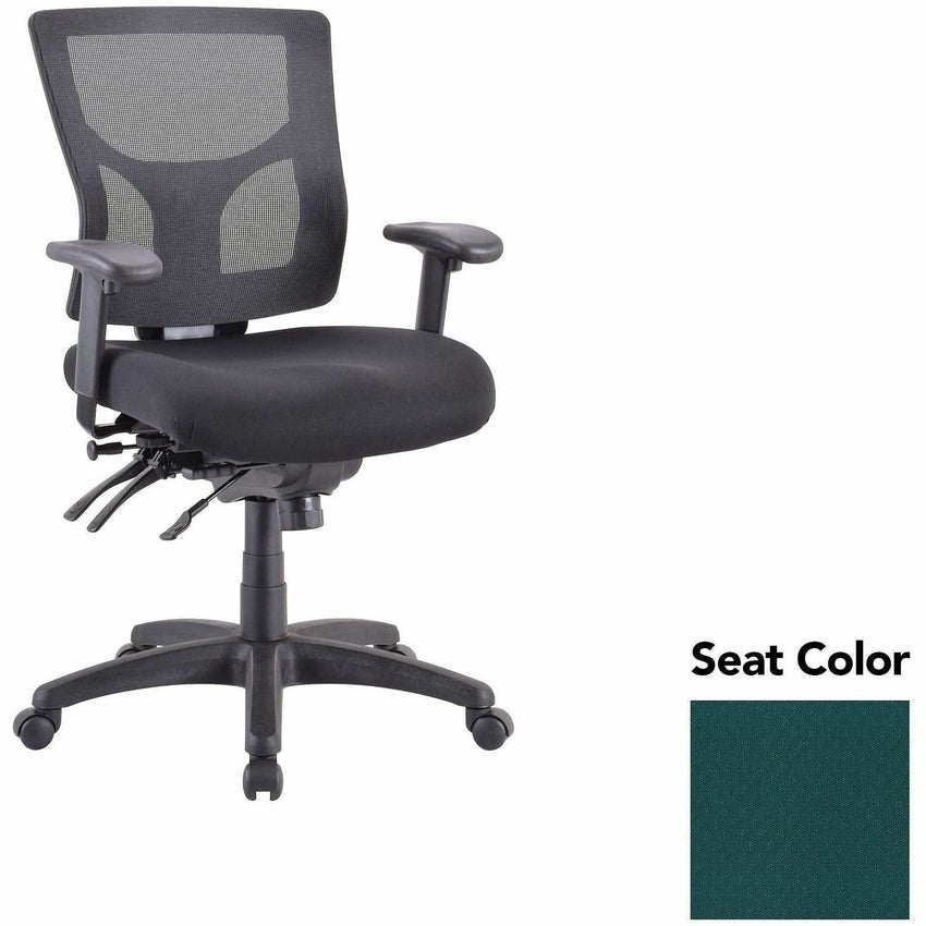 Lorell Multifunctional Mesh Mid - Back Executive Chair with Adjustable Lumbar and Tilt Mechanism (LLR - LLR62001X) - SchoolOutlet