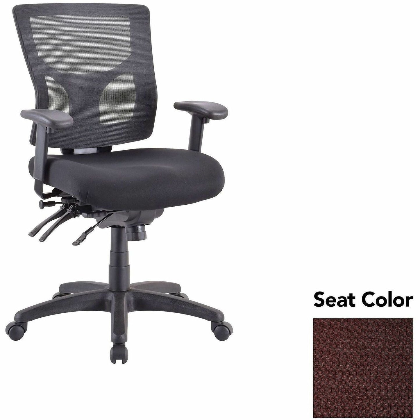 Lorell Multifunctional Mesh Mid - Back Executive Chair with Adjustable Lumbar and Tilt Mechanism (LLR - LLR62001X) - SchoolOutlet
