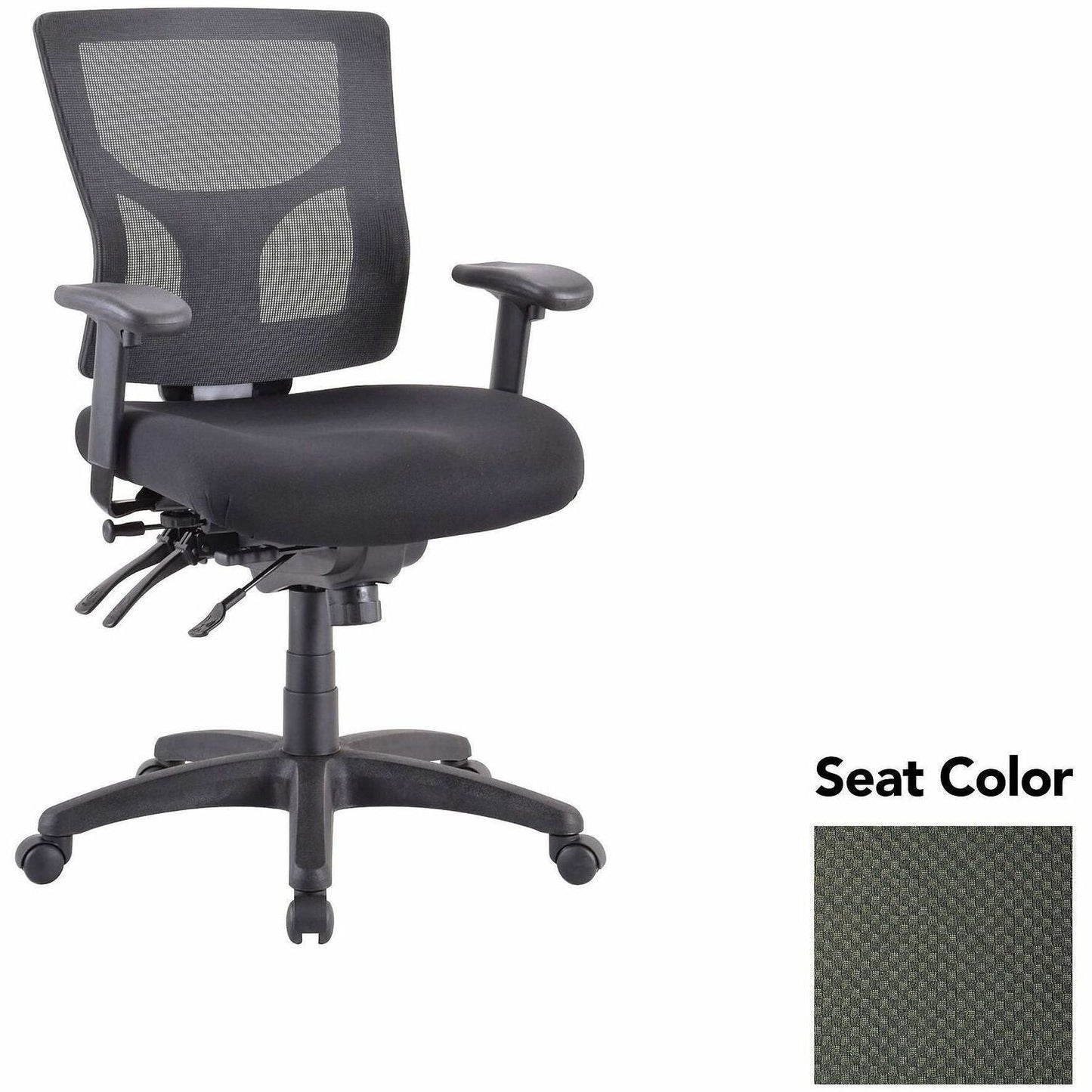 Lorell Multifunctional Mesh Mid - Back Executive Chair with Adjustable Lumbar and Tilt Mechanism (LLR - LLR62001X) - SchoolOutlet