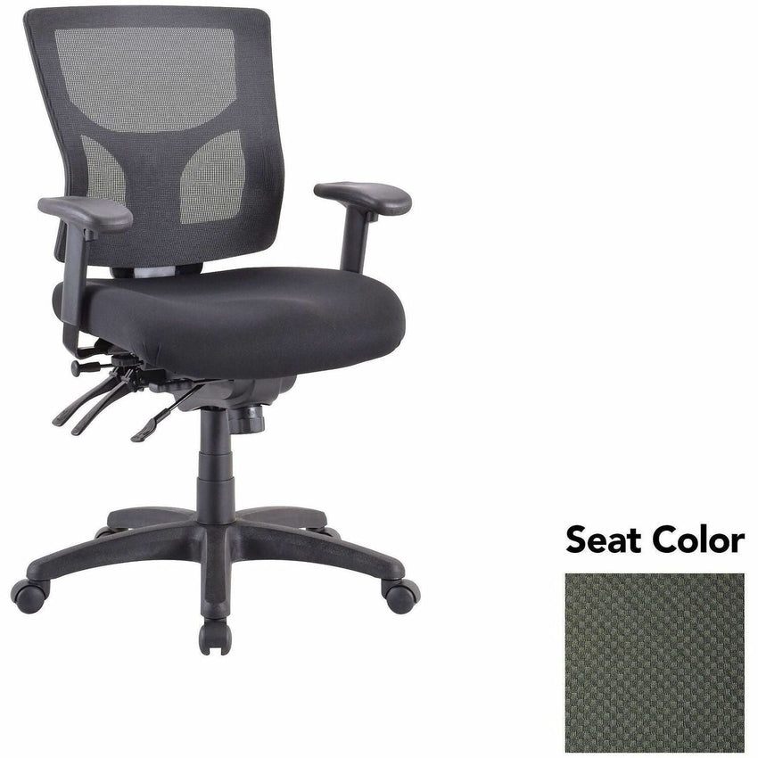Lorell Multifunctional Mesh Mid - Back Executive Chair with Adjustable Lumbar and Tilt Mechanism (LLR - LLR62001X) - SchoolOutlet