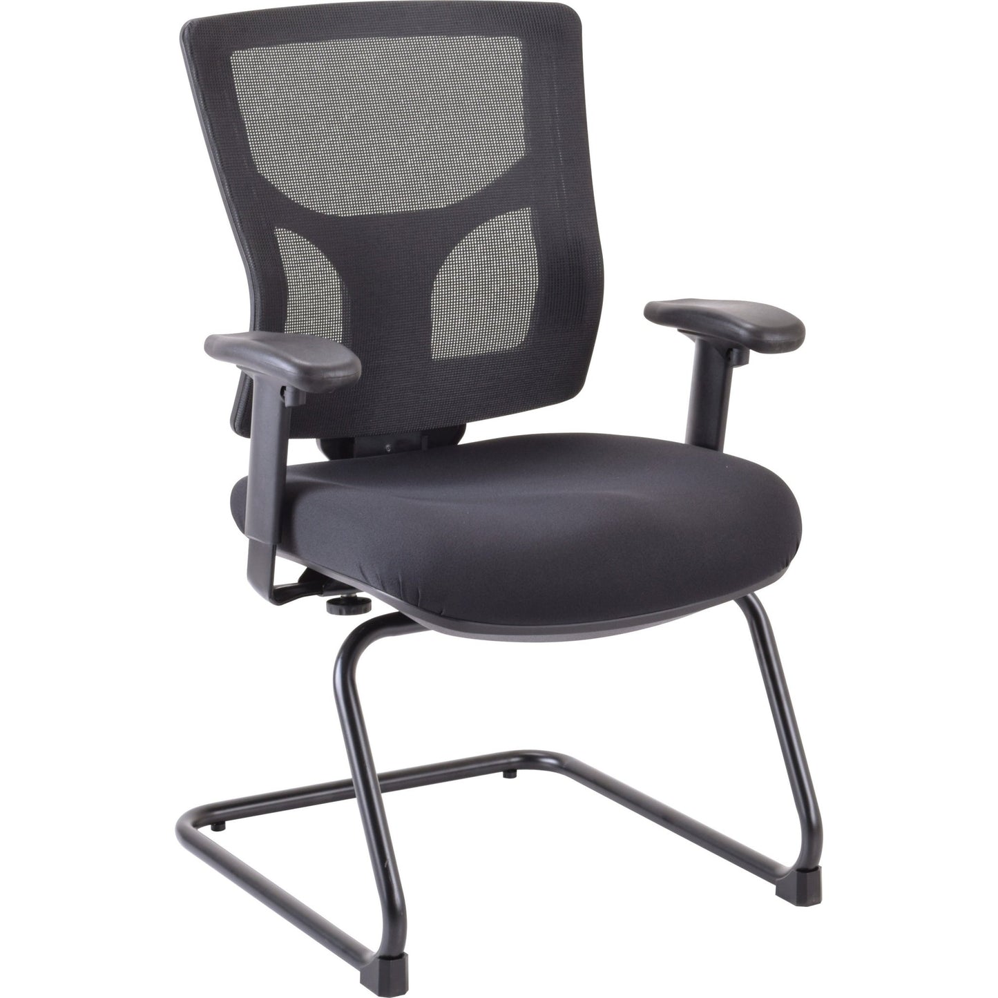 Lorell Conjure Mid - Back Mesh Sled Base Guest Chair with Adjustable Arms (LLR - LLR62009X) - SchoolOutlet
