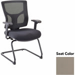 Lorell Conjure Mid - Back Mesh Sled Base Guest Chair with Adjustable Arms (LLR - LLR62009X) - SchoolOutlet
