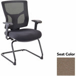 Lorell Conjure Mid - Back Mesh Sled Base Guest Chair with Adjustable Arms (LLR - LLR62009X) - SchoolOutlet
