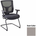 Lorell Conjure Mid - Back Mesh Sled Base Guest Chair with Adjustable Arms (LLR - LLR62009X) - SchoolOutlet
