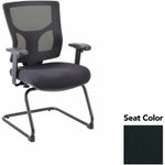 Lorell Conjure Mid - Back Mesh Sled Base Guest Chair with Adjustable Arms (LLR - LLR62009X) - SchoolOutlet