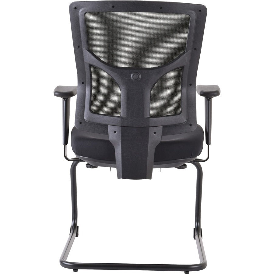 Lorell Conjure Mid - Back Mesh Sled Base Guest Chair with Adjustable Arms (LLR - LLR62009X) - SchoolOutlet