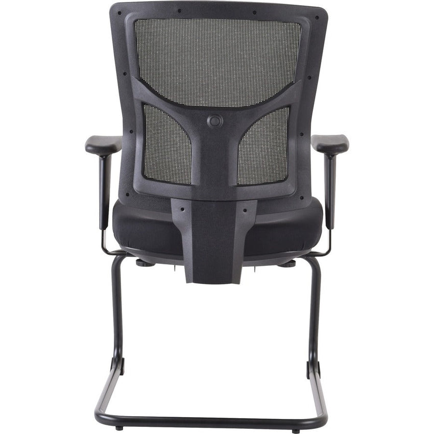 Lorell Conjure Mid - Back Mesh Sled Base Guest Chair with Adjustable Arms (LLR - LLR62009X) - SchoolOutlet