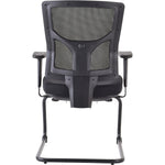 Lorell Conjure Mid - Back Mesh Sled Base Guest Chair with Adjustable Arms (LLR - LLR62009X) - SchoolOutlet