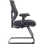 Lorell Conjure Mid - Back Mesh Sled Base Guest Chair with Adjustable Arms (LLR - LLR62009X) - SchoolOutlet