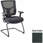 Lorell Conjure Mid - Back Mesh Sled Base Guest Chair with Adjustable Arms (LLR - LLR62009X) - SchoolOutlet