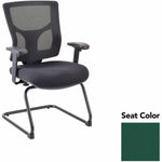 Lorell Conjure Mid - Back Mesh Sled Base Guest Chair with Adjustable Arms (LLR - LLR62009X) - SchoolOutlet