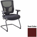 Lorell Conjure Mid - Back Mesh Sled Base Guest Chair with Adjustable Arms (LLR - LLR62009X) - SchoolOutlet