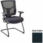 Lorell Conjure Mid - Back Mesh Sled Base Guest Chair with Adjustable Arms (LLR - LLR62009X) - SchoolOutlet