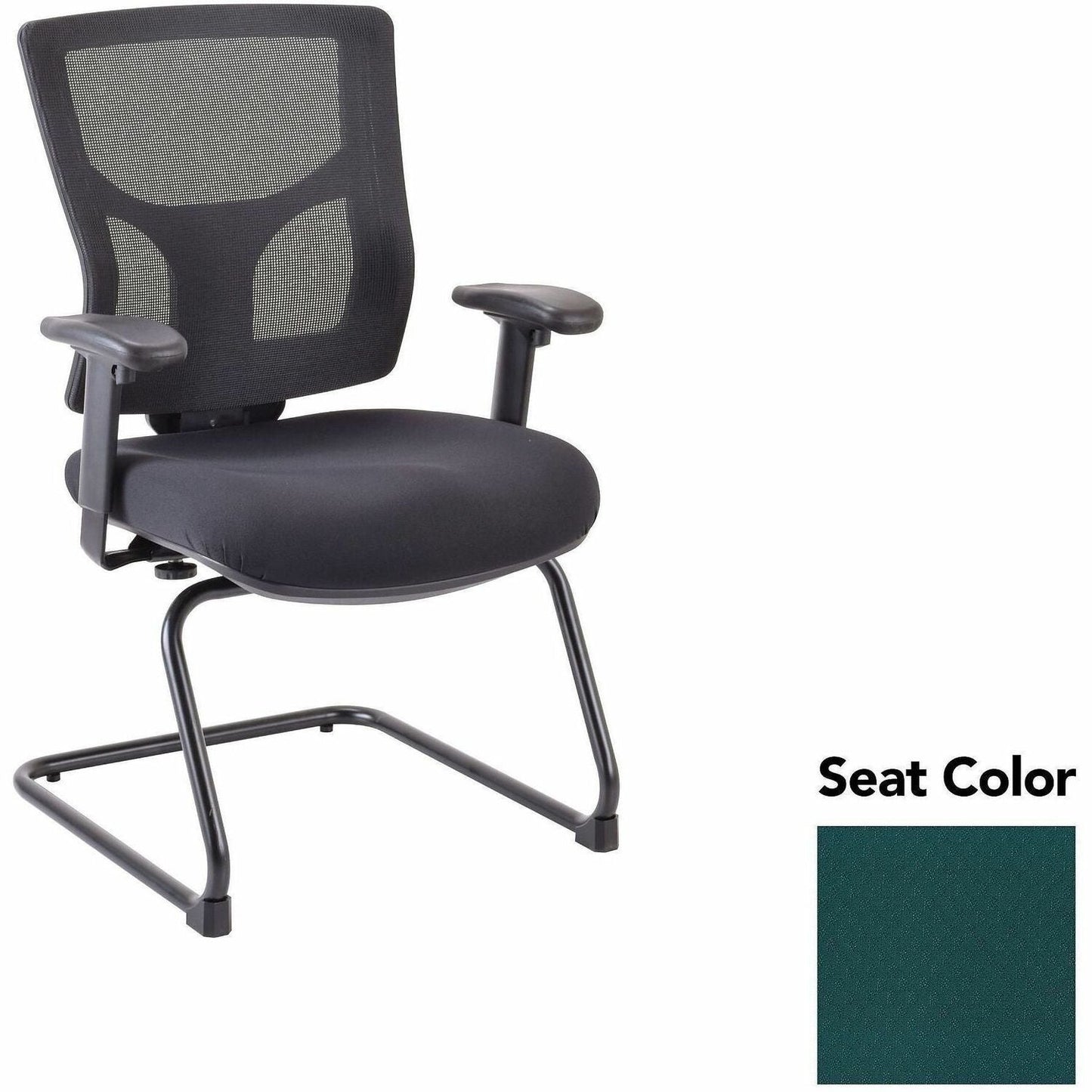 Lorell Conjure Mid - Back Mesh Sled Base Guest Chair with Adjustable Arms (LLR - LLR62009X) - SchoolOutlet